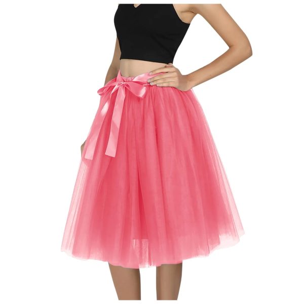 Woman clothes Skirt Women's A-line Stretchy Skater Mini Versatile Casual Flared Skirt